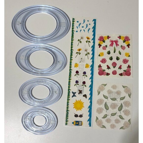 Creative Memories Tools Cutting System Ovals + Stickers Lot - Picture 1 of 3